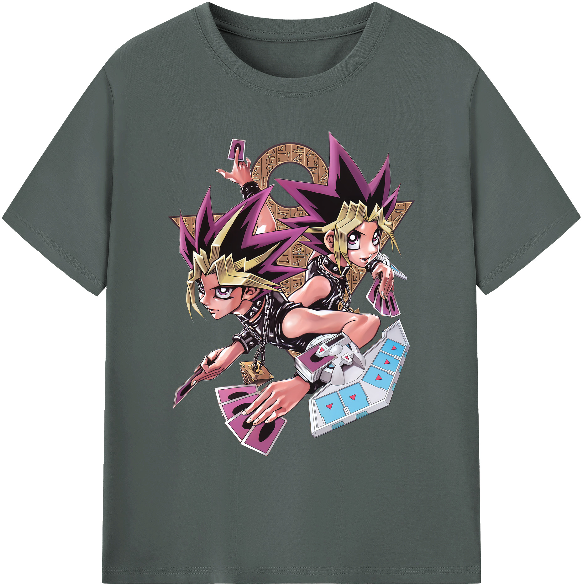 （画像用） 遊☆戯☆王 Yu-Gi-Oh! 綿100％ メンズ半袖Tシャツ｜肌触りやわらか＆通気性